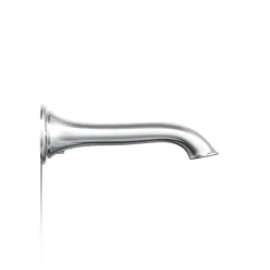 Wall-mount bath spout with flare design