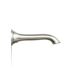 Wall-mount bath spout with flare design