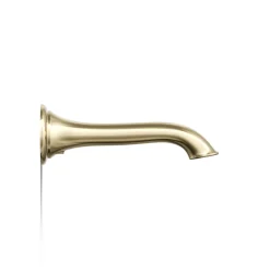 Wall-mount bath spout with flare design