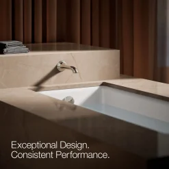 Wall-mount bath spout with flare design