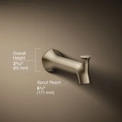 Wall-mount bath spout with Straight design and diverter