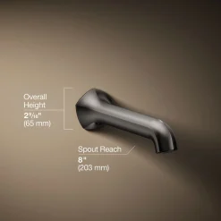 Wall-mount bath spout with Straight design, 8