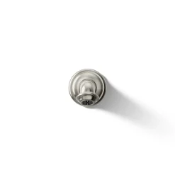 Wall-mount bath spout with turned design