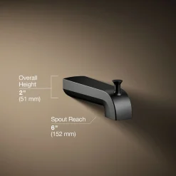 Wall-mount diverter bath spout