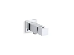 Wall-mount handshower holder with supply elbow
