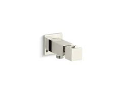 Wall-mount handshower holder with supply elbow
