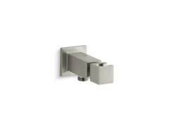 Wall-mount handshower holder with supply elbow