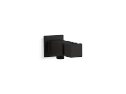 Wall-mount handshower holder with supply elbow