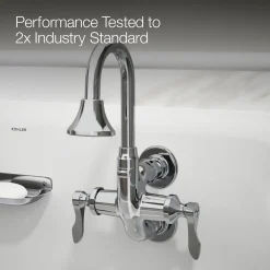 Wall-mount lavatory faucet, 1.2 gpm