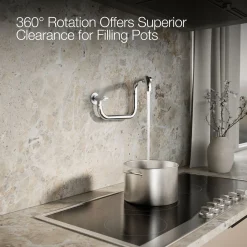 Wall-mount pot filler
