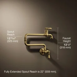Wall-mount pot filler