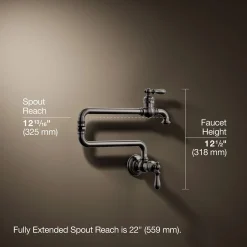 Wall-mount pot filler