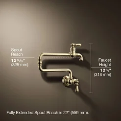Wall-mount pot filler