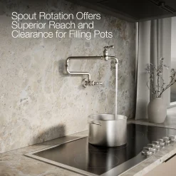 Wall-mount pot filler