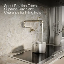 Wall-mount pot filler