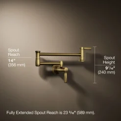 Wall-mount pot filler