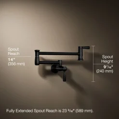 Wall-mount pot filler