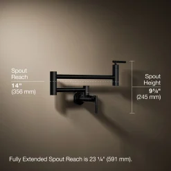 Wall-mount pot filler