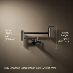 Wall-mount pot filler