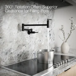 Wall-mount pot filler