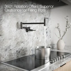 Wall-mount pot filler
