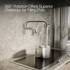 Wall-mount pot filler