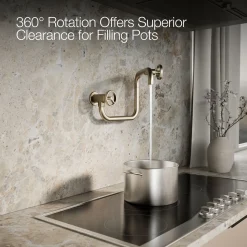 Wall-mount pot filler