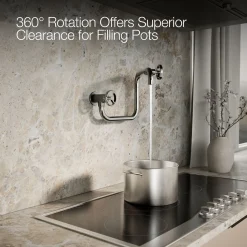 Wall-mount pot filler