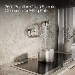 Wall-mount pot filler