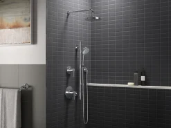 Wall-mount rainhead arm and flange