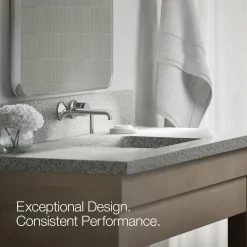 Wall-mount single-handle bathroom sink faucet, 1.2 gpm