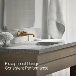 Wall-mount single-handle bathroom sink faucet, 1.2 gpm