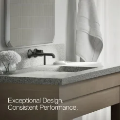 Wall-mount single-handle bathroom sink faucet, 1.2 gpm