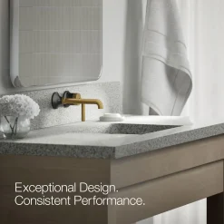 Wall-mount single-handle bathroom sink faucet, 1.2 gpm