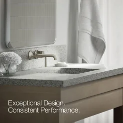 Wall-mount single-handle bathroom sink faucet, 1.2 gpm