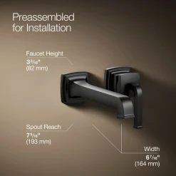 Wall-mount single-handle bathroom sink faucet, 1.2 gpm
