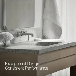 Wall-mount single-handle bathroom sink faucet, 1.2 gpm