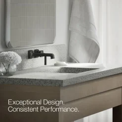 Wall-mount single-handle bathroom sink faucet, 1.2 gpm