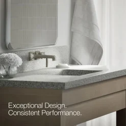 Wall-mount single-handle bathroom sink faucet, 1.2 gpm