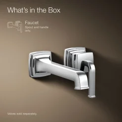 Wall-mount single-handle bathroom sink faucet, 1.2 gpm