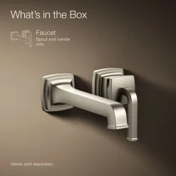 Wall-mount single-handle bathroom sink faucet, 1.2 gpm