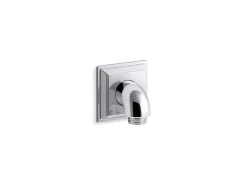 Wall-mount supply elbow with check valve
