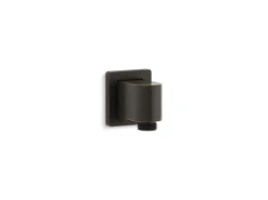 Wall-mount supply elbow with check valve