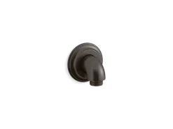 Wall-mount supply elbow with check valve