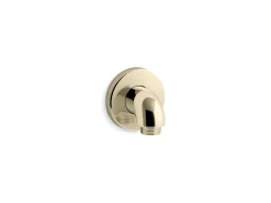Wall-mount supply elbow with check valve