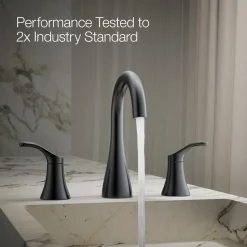 Widespread bathroom sink faucet, 0.5 gpm