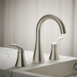 Widespread bathroom sink faucet, 0.5 gpm