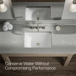 Widespread bathroom sink faucet, 1.2 gpm