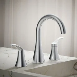 Widespread bathroom sink faucet, 1.2 gpm