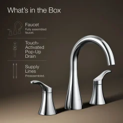 Widespread bathroom sink faucet, 1.2 gpm